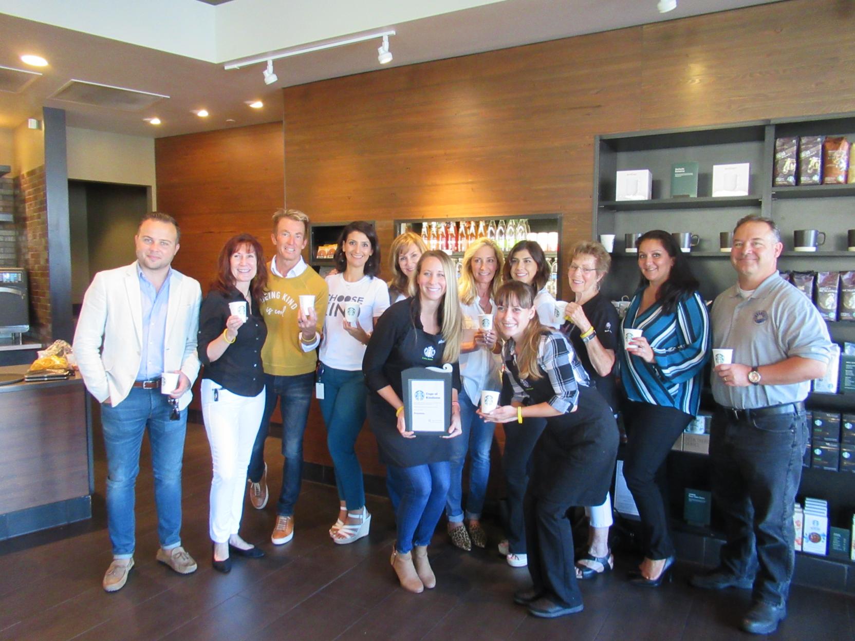 Deputy Mayor Jewel Edson, City Councilmembers Judy Hegenauer, Kristi Becker, and Kelly Harless,  City Staff, members of the community, and local Starbucks Staff